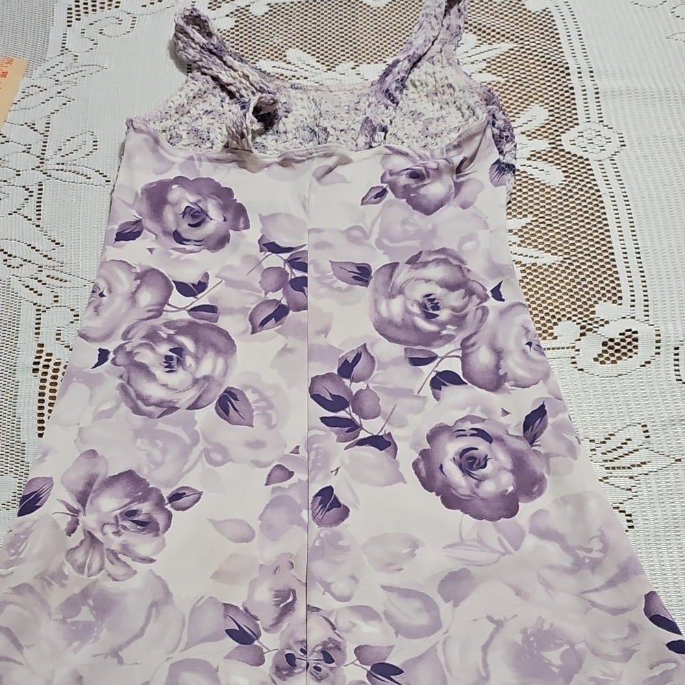 Floral Purple Sleeveless Dress - Picture 14 of 14